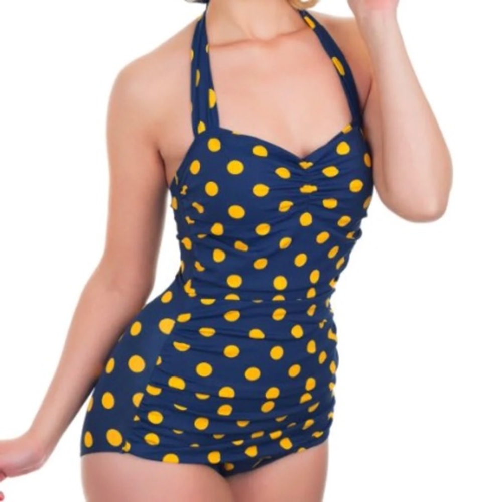 Esther Williams Retro Swimsuit 16 16w polka dot